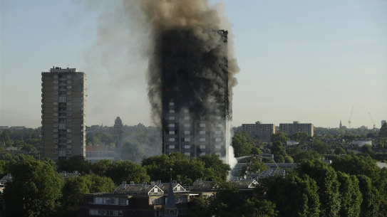 The deadly Grenfell Tower fire in London in 2017.