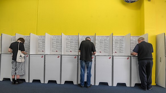 Eager electors cast their vote early in Brunswick this week.