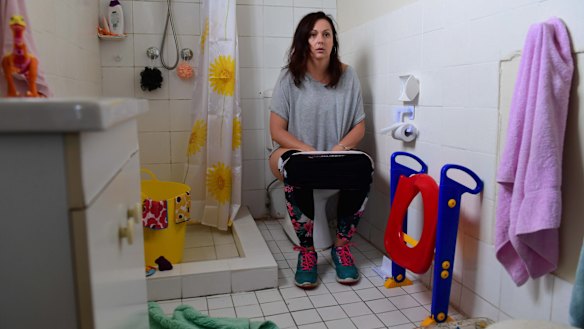 Unlike others in the mother's group Barbara (Celeste Barber) is unconcerned about appearances. 