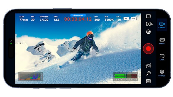 The Blackmagic Camera app is designed to enable the same experience on iPhone as on the company’s cinema cameras.
