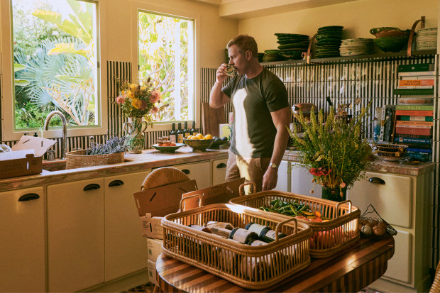 Christiansen in his kitchen: as a child, he had Margaret Fulton-inspired teas at his grandmother’s.