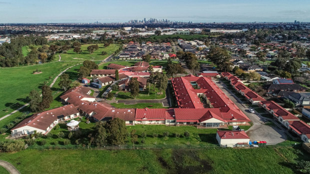 St Basil's Home for the Aged in Fawkner, where more than 30 of the 120 residents have died from COVID-19.
