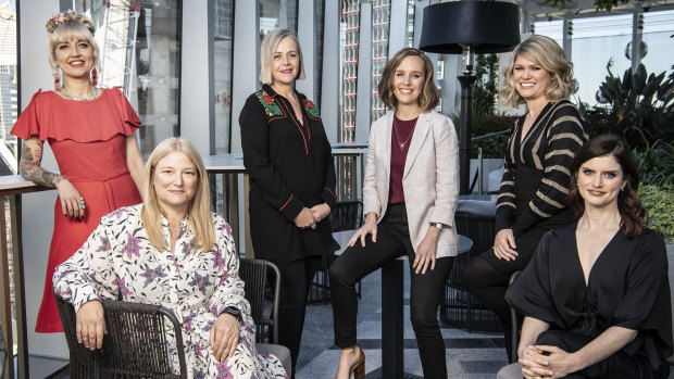 From left: Holly Ringland, Bruna Papandrea, Sarah Lambert, Kacie Anning, Kate McLennan and Kate McCartney.