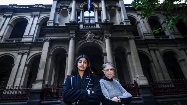 Anjali Sharma, 16, and her litigation guardian Sister Brigid Arthur, 86.