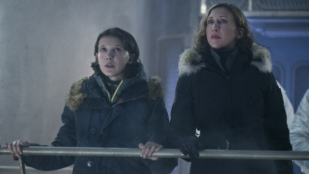 Millie Bobby Brown and Vera Farmiga star in Godzilla: King of the Monsters. 