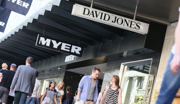 Myer and David Jones have been hit hard by the ongoing retail slump.