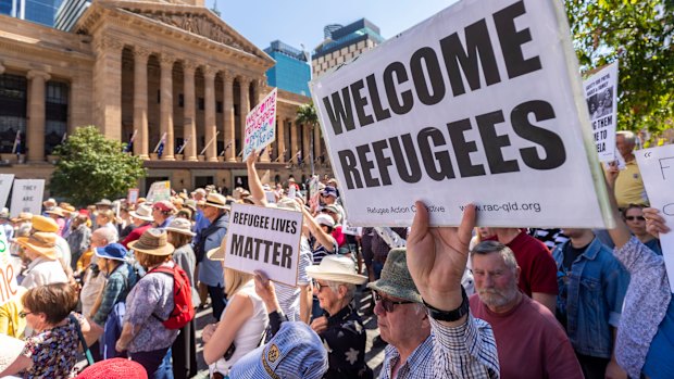 Large crowds in Brisbane.