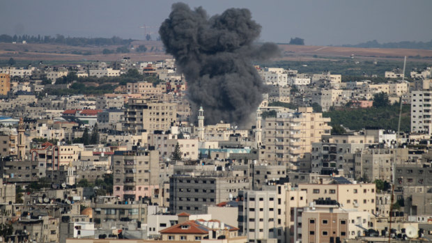 Smoke rises from the Israeli raids on in Gaza City. Markets are braced for a spike in the oil price after Hamas launched a deadly terrorist attack on Israel.