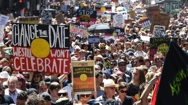 Melbourne's Invasion Day rally is usually the largest in the country.