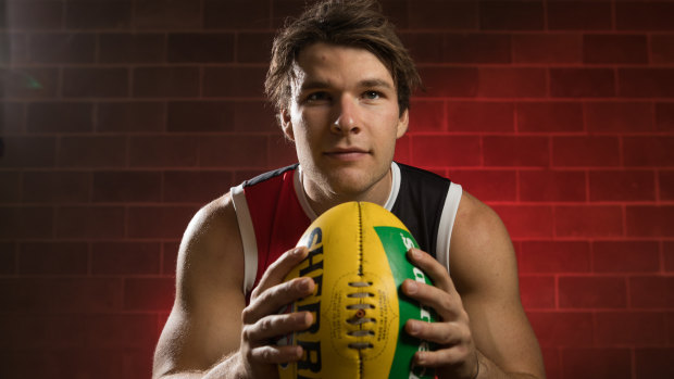 Knocking on the door: St Kilda's Nathan Freeman enters a fifth season without having played a senior AFL game due to persistent hamstring injuries after being a top 10 selection at 2013 draft. 