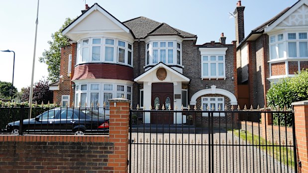 The entrance to the North Korean embassy in London.