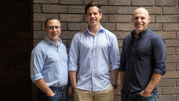 The three founders of Stake, Matt Leibowitz, John Abitz and Dan Silver. 