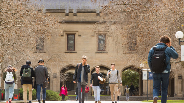 Students at the University of Melbourne.