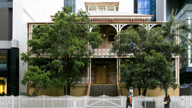 The 1860s-era Brisbane School of Arts building is being restored by Brisbane City Council.
