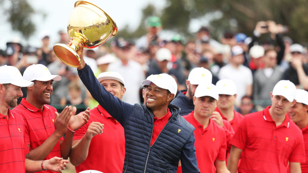 Tiger Woods led America to victory in the Presidents Cup at Royal Melbourne in 2019.