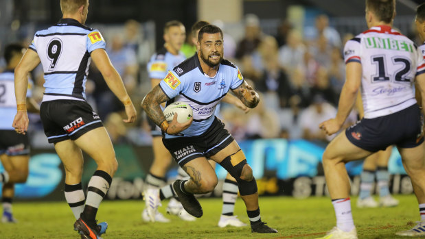 Wrecking ball: Andrew Fifita could play his 200th game when the Sharks host Manly next week.