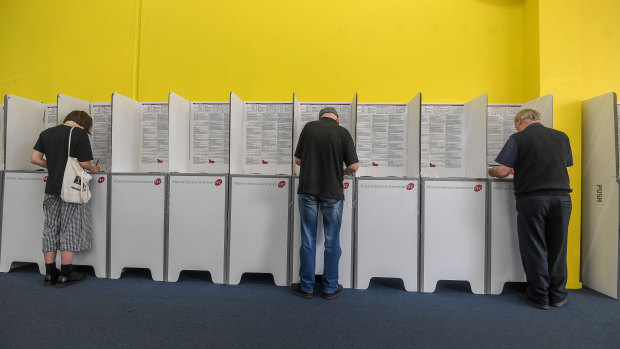 Eager electors cast their vote early in Brunswick during last November's state election.