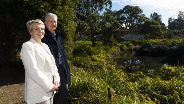 Minister for the Enviro<em></em>nment and Water Tanya Plibersek and Minister for Employment and Workplace Relations and Minister for the Arts Tony Burke announce federal funding for the Cooks River.