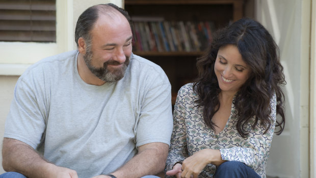 James Gandolfini and Julia Louis Dreyfus in Enough Said, a marvellous film. 