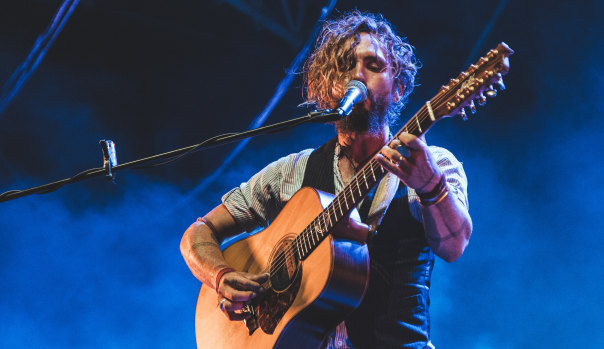 John Butler on stage during his tour with Missy Higgins.