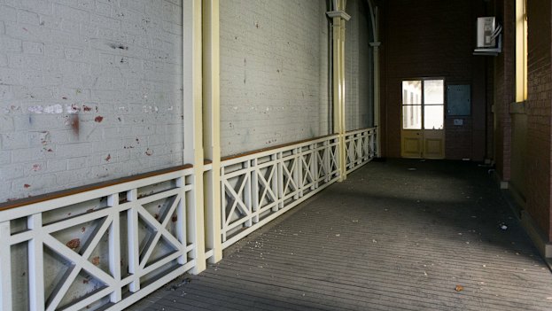The west side of the building is overshadowed by the office tower next door, which was constructed years ago.