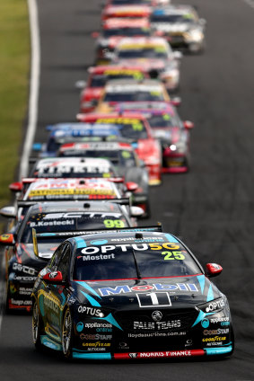 Chaz Mostert in the lead. 