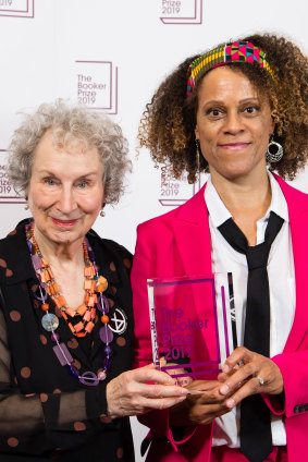 Joint Booker prize winner winners Margaret Atwood and Bernardine Evaristo.