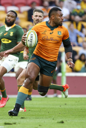 Samu Kerevi during Australiawin over South Africa last year.