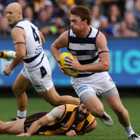Four goals from Gary Rohan and three from Gary Ablett drove Geelong’s win.