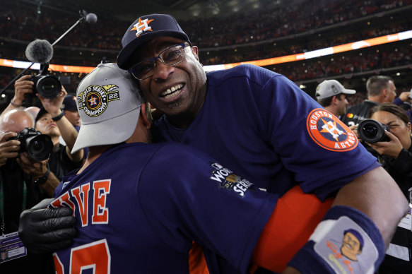 Dusty Baker, 73, won his first world series in 25 years of managing.