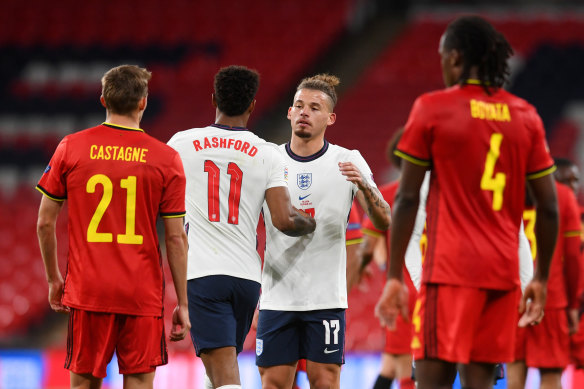 England beat Belgium at Wembley.