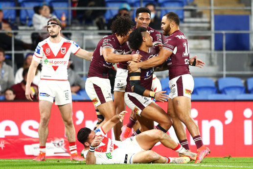 Olakau’atu has touched down five times for the Sea Eagles this year.