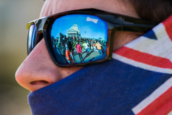 Protesters marched on Melbourne for a third day.