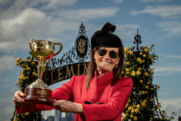 VRC chairman Amanda Elliott at Flemington on Tuesday.
