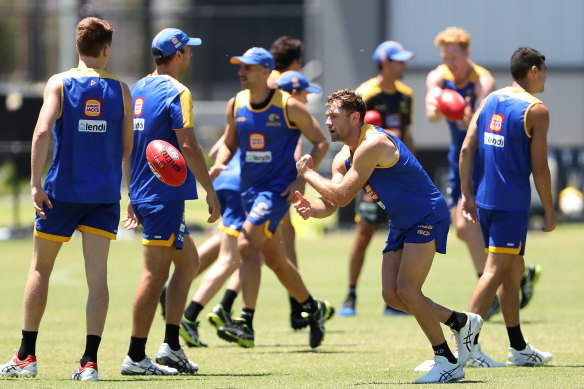 The Eagles were back in pre-season training on Monday.