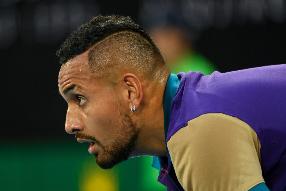 Nick Kyrgios was not happy with the technology during his win on Wednesday night.