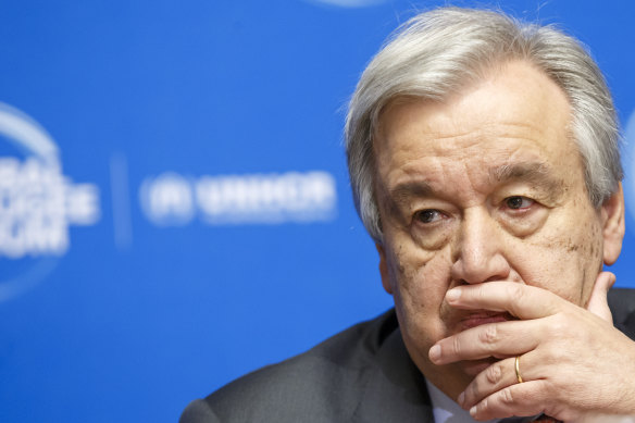 Not optimistic: the UN’s Antonio Guterres.