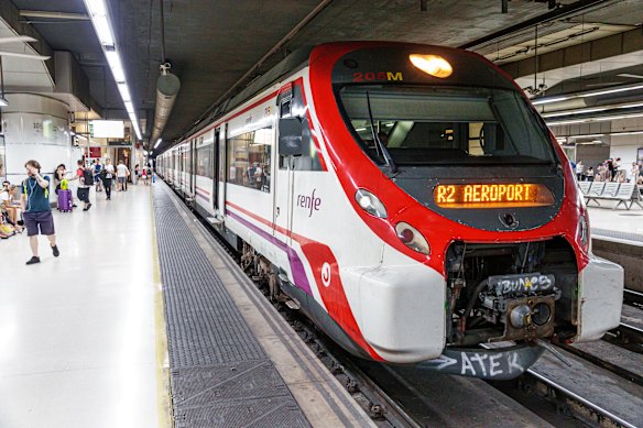 When the train broke down, I was glad I was headed away from the airport instead of towards it.