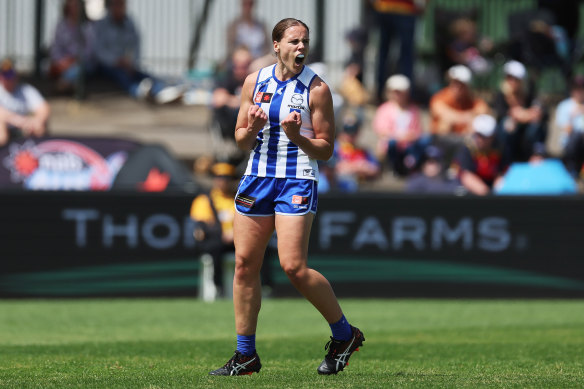 North Melbourne’s Jasmine Garner.