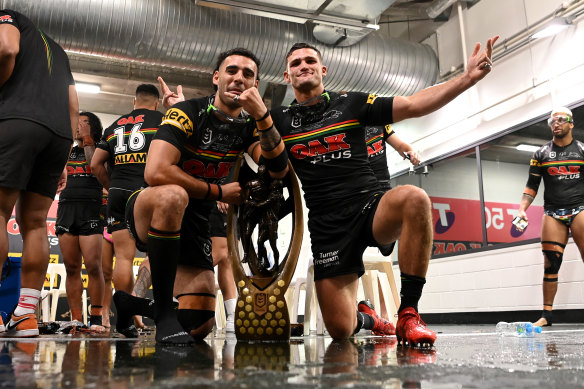 Brothers . . . Tryone May and Nathan Cleary.