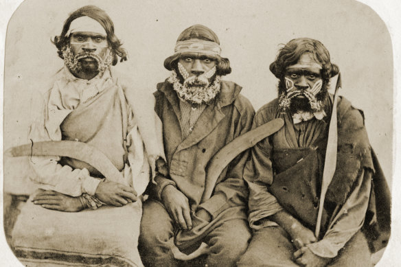The eyes of Cart Gunditj men of the Gunditjmara visit us from 1859, telling us more than we might want to know.