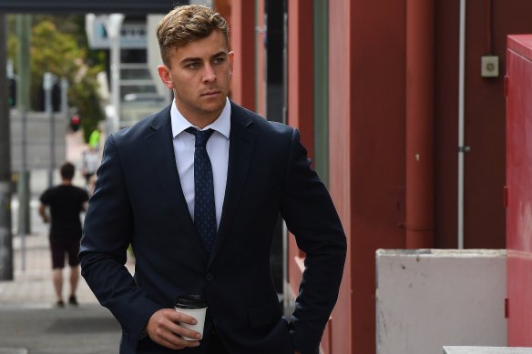 Callan Sinclair (pictured) and Mr De Belin have pleaded not guilty.