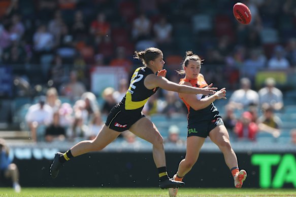 Alyce Parker was prominent for the Giants against Richmond.