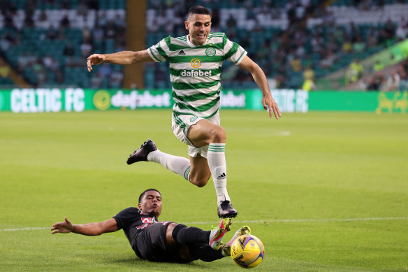 Postecoglou brought on Socceroo Tom Rogic with 12 minutes to play in Glasgow.