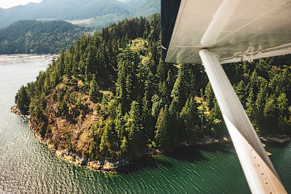 A vista de cima – Vancouver de um hidroavião.