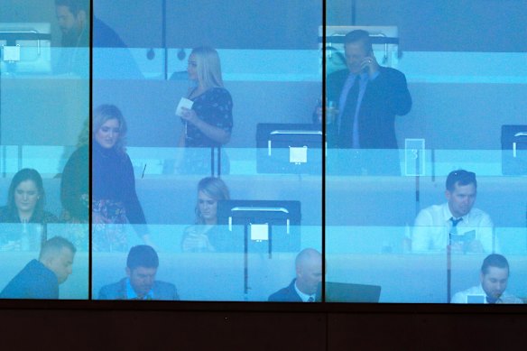 Owners watch from the Queen Elizabeth Stand at Randwick on Saturday.