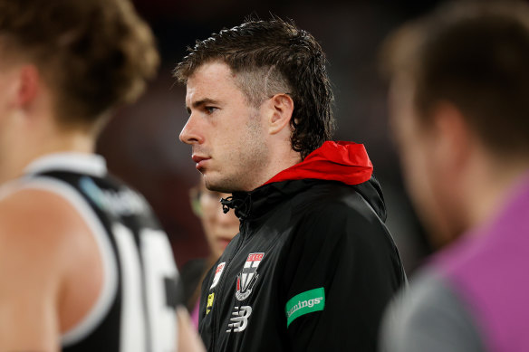 St Kilda’s Jack Higgins has been sidelined this season with concussion.