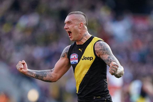 Dustin Martin is one of only three current players to make the list.
