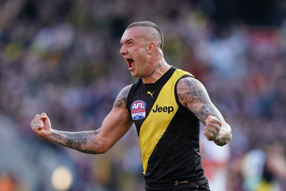 Dustin Martin is capable of kicking 80 goals in a season, according to Nick Riewoldt.