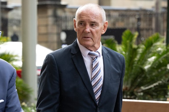 Chris Dawson, pictured last year, stands trial in New South Wales District Court.